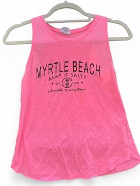 Exist Pink Myrtle Beach Graphic Tank Top